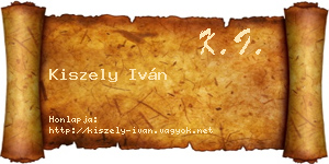 Kiszely Iván névjegykártya